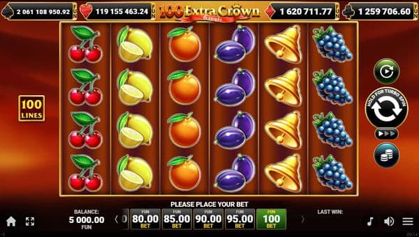 100 Extra Crown 6 Reels screenshot 1
