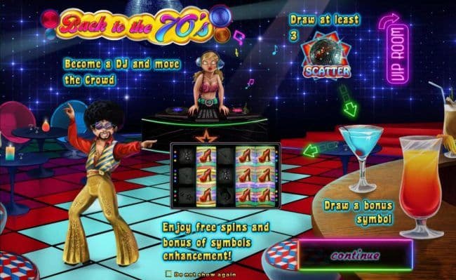 Become a DJ and move the crowd. Draw at least 3 scatters to draw a bonus symbol and enjoy free games and bonus of symbols enhancement!