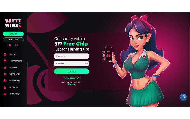 BettyWins Casino screenshot