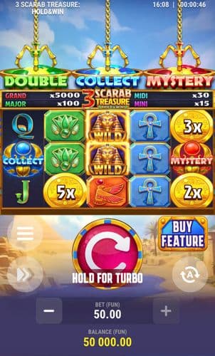3 Scarab Treasure: Hold & Win screenshot 1