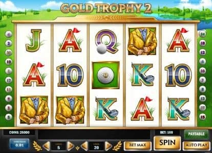 main game board featuring five reels, twenty paylines and a 5000x max payout