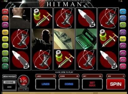 main game board featuring 5 reels and 15 paylines