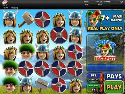 Main game board featuring five reels with a $250,000 max payout