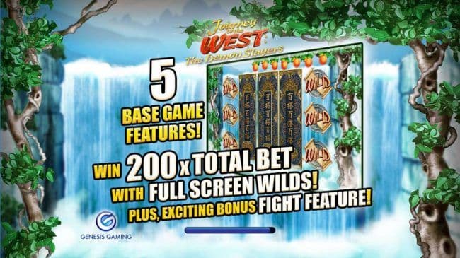 5 Base Game Features - Win 200x total bet with full screen wilds
