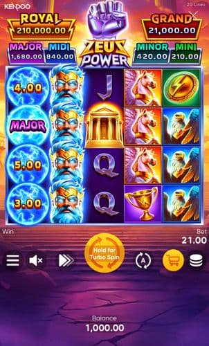 Zeus Power Hold and Win screenshot 1