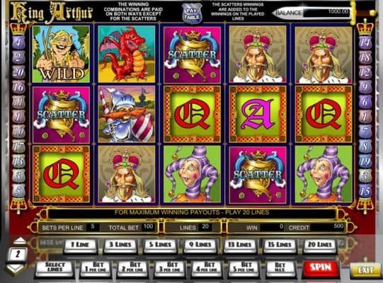 Main game board featuring three reels and 25 paylines with a $10,000 max payout.