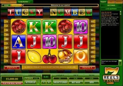 video slot game featuring five reels and twenty paylines