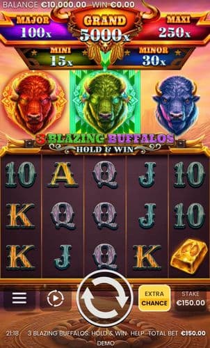 3 Blazing Buffalos: Hold & Win screenshot 1
