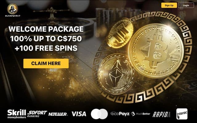 Olympusbet home screen