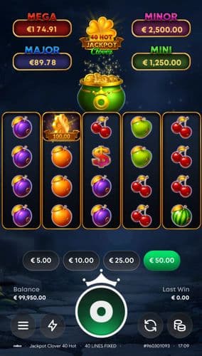 40 Hot Jackpot Clover screenshot 1