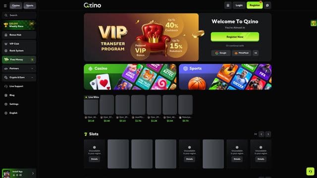 Qzino screenshot