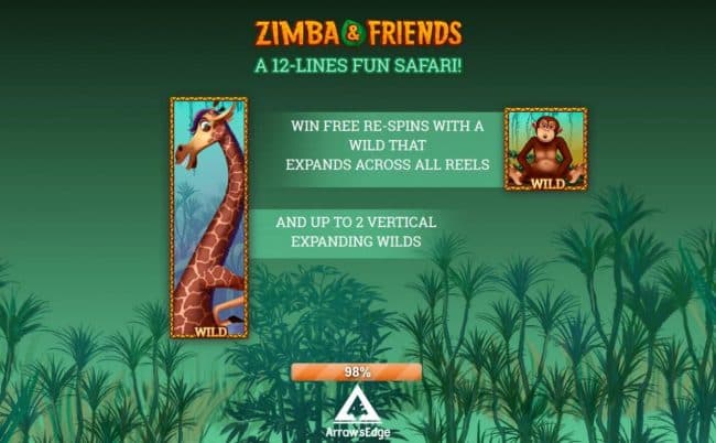 Win free re-spns with a Monkey wild that expands across all reels and Giraffe wild up to 2 vertical expanding wilds.